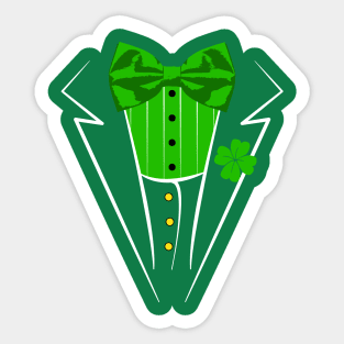 Saint Patrick's Day Irish Funny Tuxedo Costume Pub Sticker